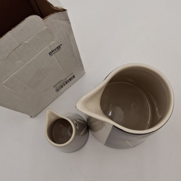 IKEA Lattsald Ceramic Penguin and Baby Coffee Creamer Pitcher Vase Decanter Set - Picture 10 of 15